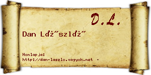 Dan László névjegykártya